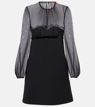 Max Mara Jader sabl√É¬© and silk georgette minidress. Max Mara Jader sabl√É¬© 真丝乔其纱迷你连衣裙