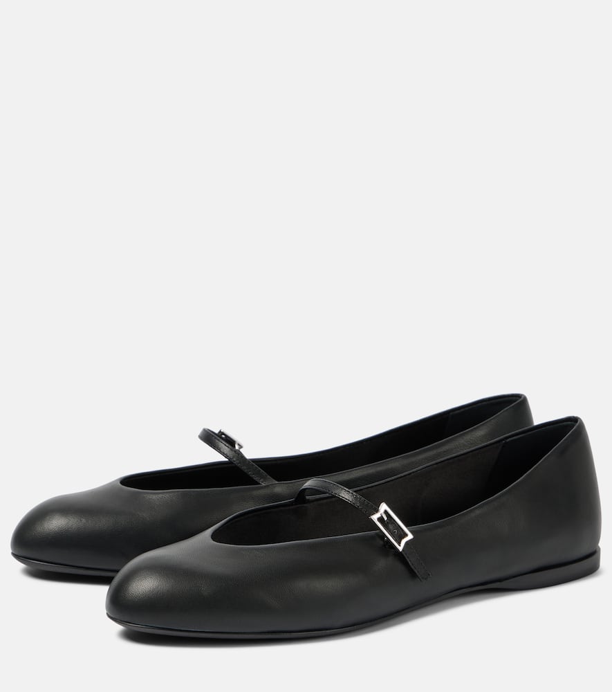 Max Mara Leather Mary Jane ballet flats