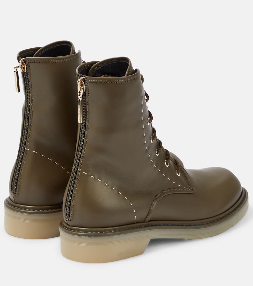 Max Mara Leather combat boots