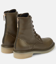 Max Mara Leather combat boots