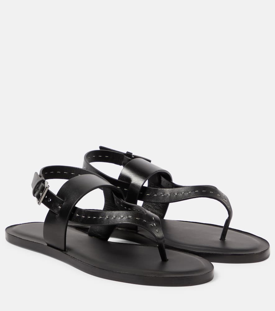 Max Mara Leather thong sandals