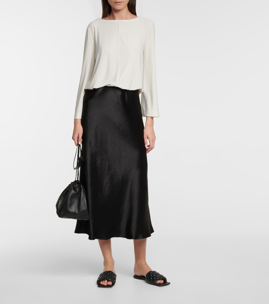 Max Mara Leisure Alessio satin midi skirt