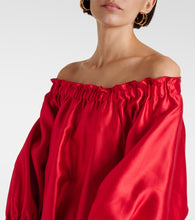 Max Mara Lepre off-shoulder silk and cotton minidress