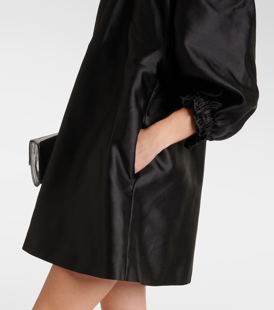 Max Mara Lepre off-shoulder silk and cotton minidress