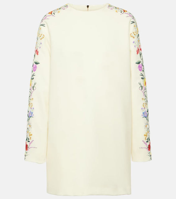 Max Mara Leva floral wool-blend minidress