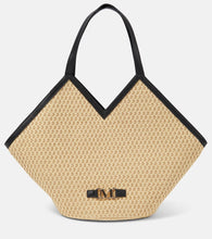 Max Mara Luigi leather-trimmed raffia tote bag. Shop Max Mara Tote Bags for women now.