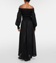 Max Mara Manu off-shoulder virgin wool maxi dress
