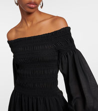 Max Mara Manu off-shoulder virgin wool maxi dress