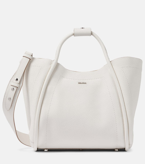 Max Mara Marine Small leather tote bag. Shop Max Mara Tote Bags for women now.