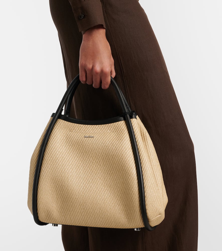 Max Mara Marine Small raffia tote bag