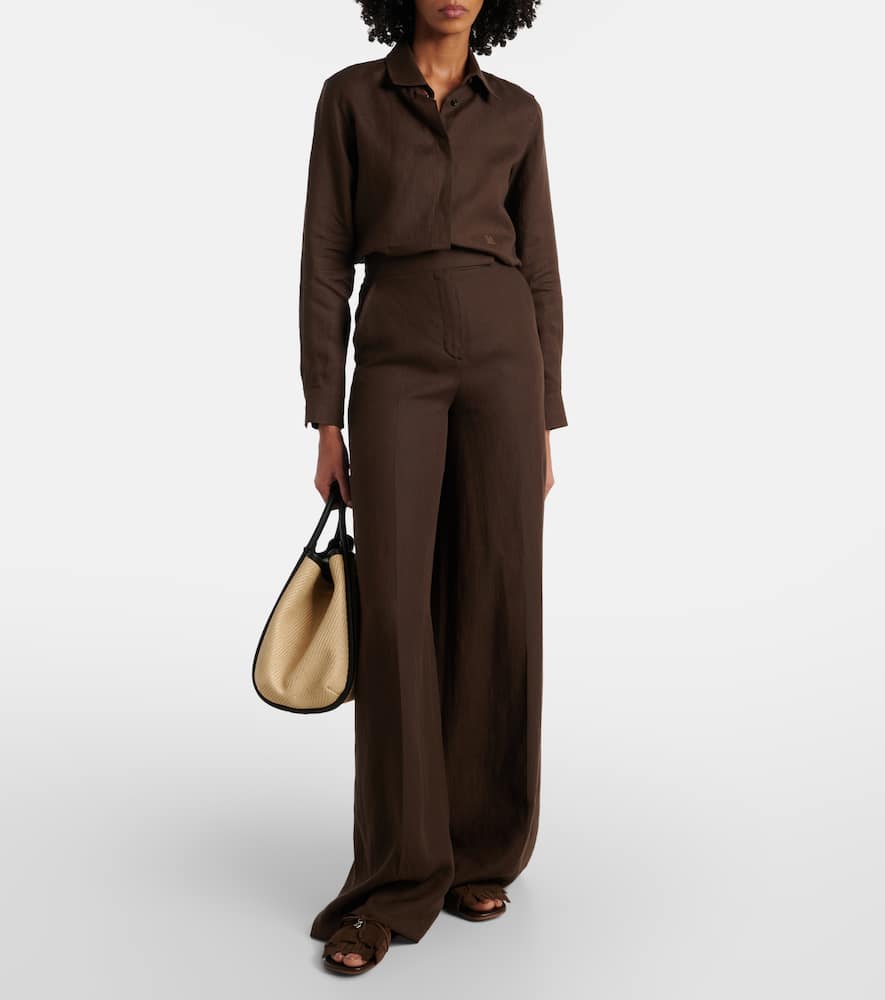 Max Mara Marine Small raffia tote bag