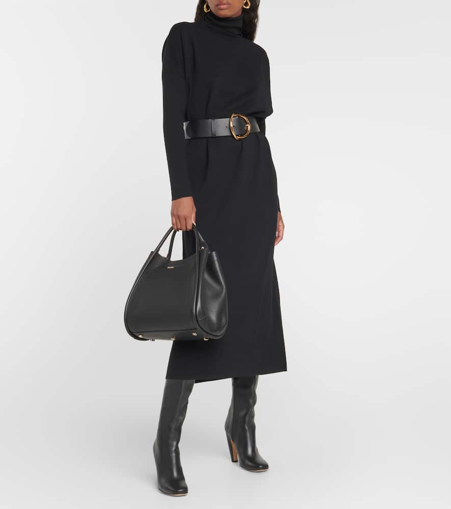 Max Mara Marine leather tote bag