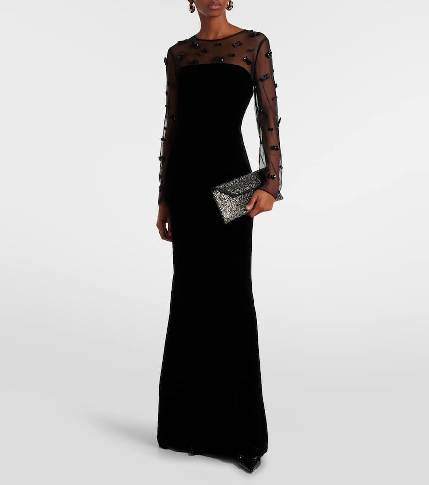 Max Mara Marocco mesh gown