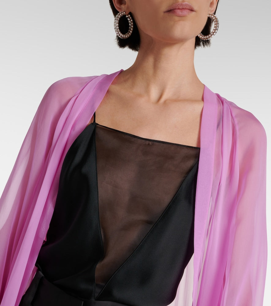 Max Mara Medicea silk chiffon robe