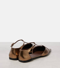 Max Mara Metallic leather ballet flats