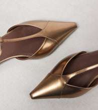 Max Mara Metallic leather ballet flats
