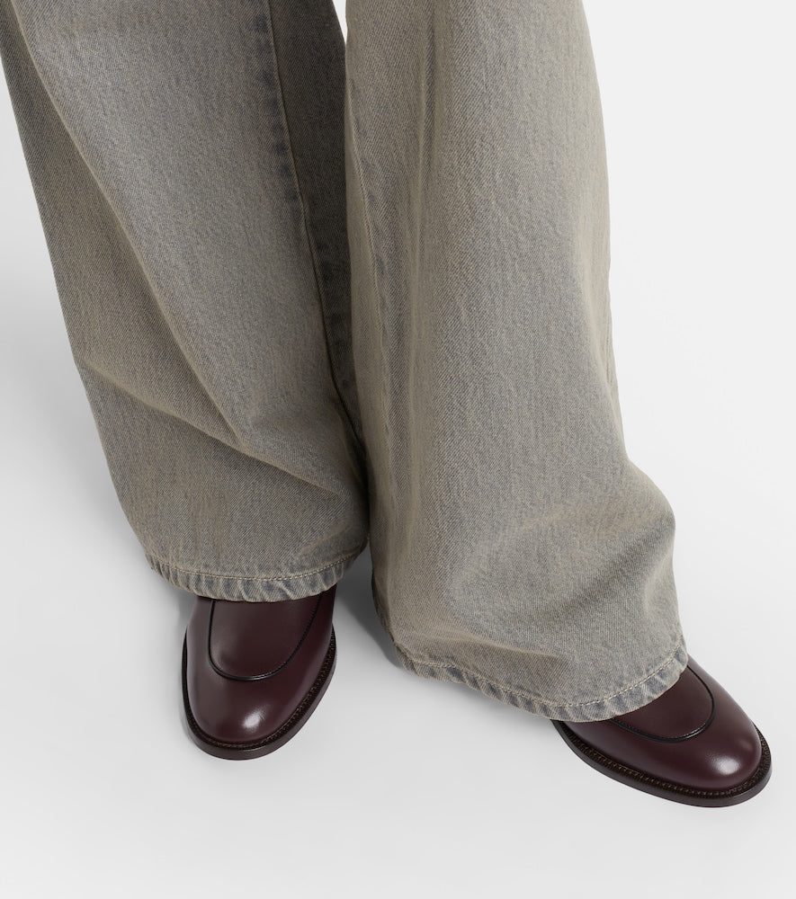 Max Mara Mirto leather Chelsea boots