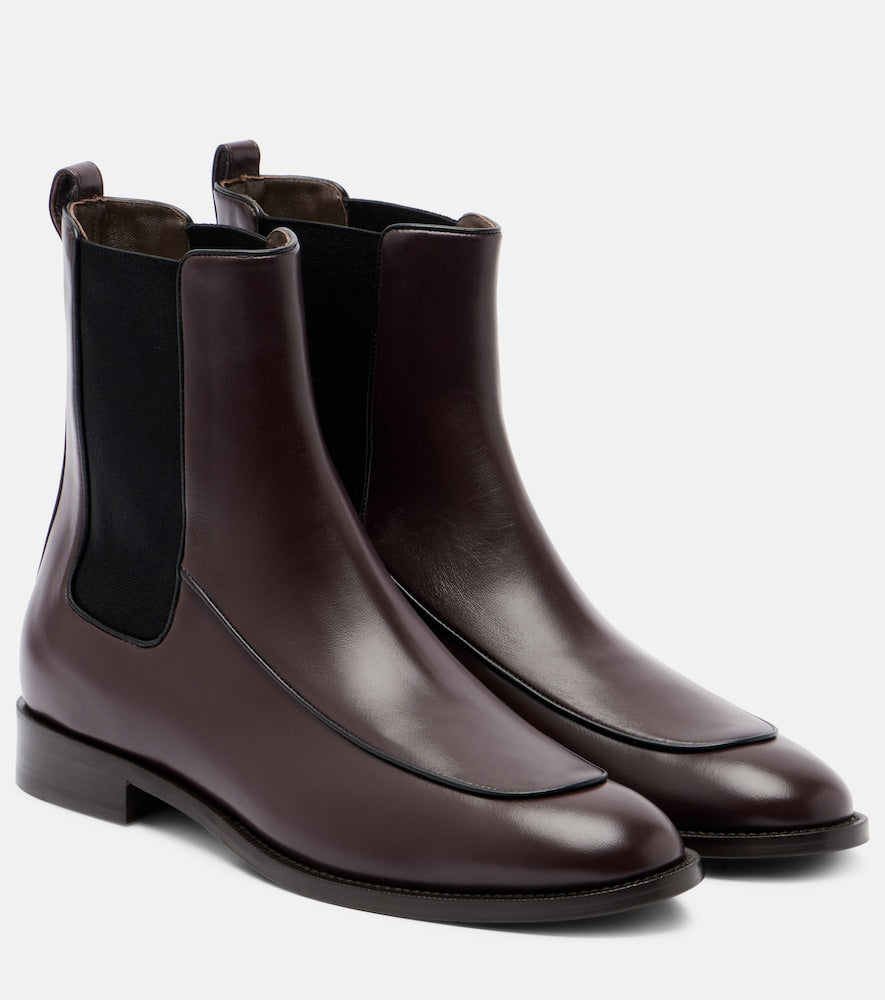 Max Mara Mirto leather Chelsea boots