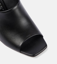 Max Mara Muleopentoe 65 leather mules