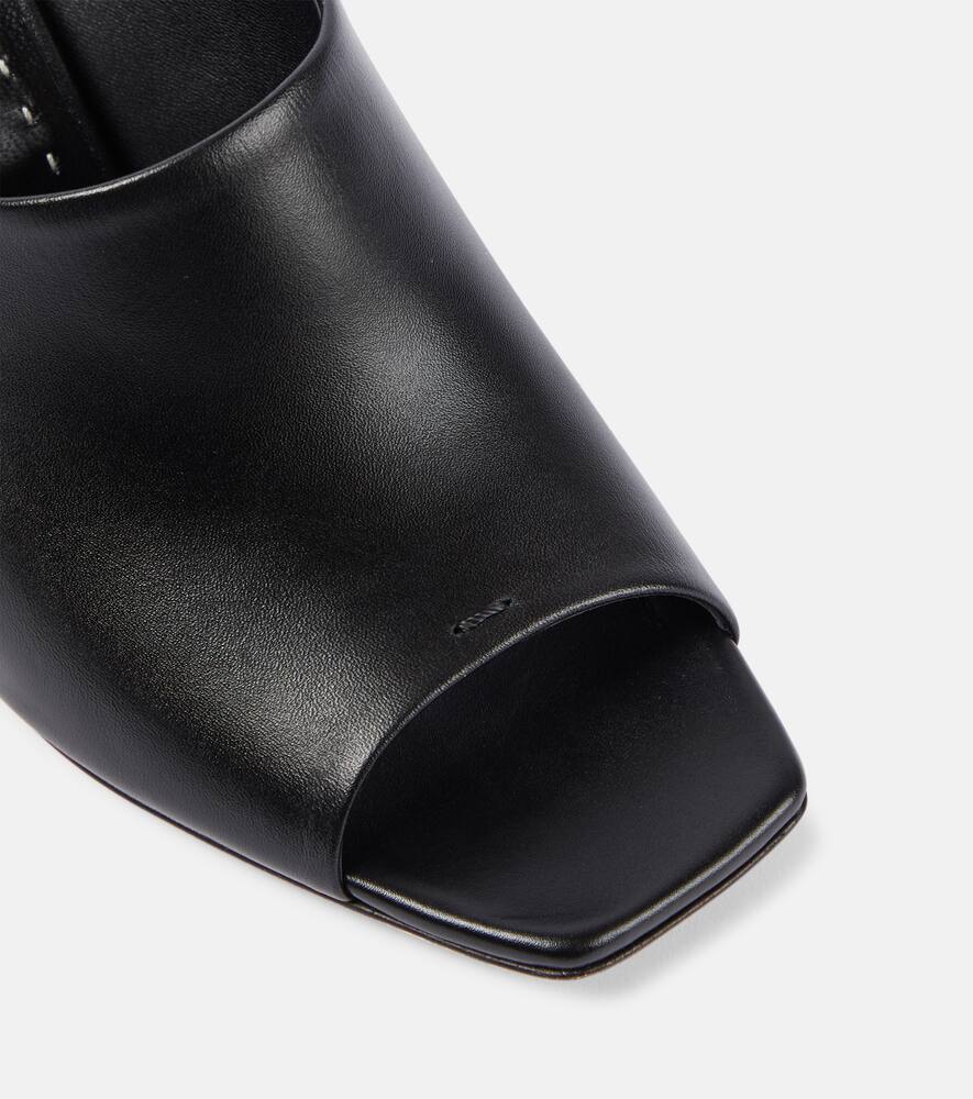 Max Mara Muleopentoe 65 leather mules