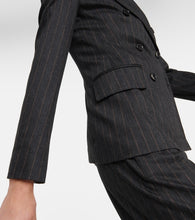 Max Mara Ofride double-breasted pinstriped  blazer