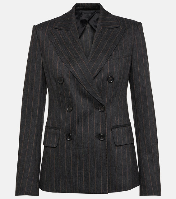 Max Mara Ofride double-breasted pinstriped  blazer