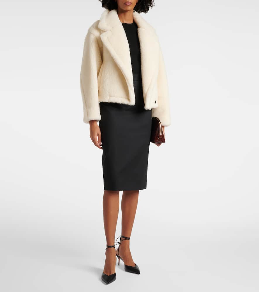 Max Mara Oggeri alpaca, wool, and silk teddy coat
