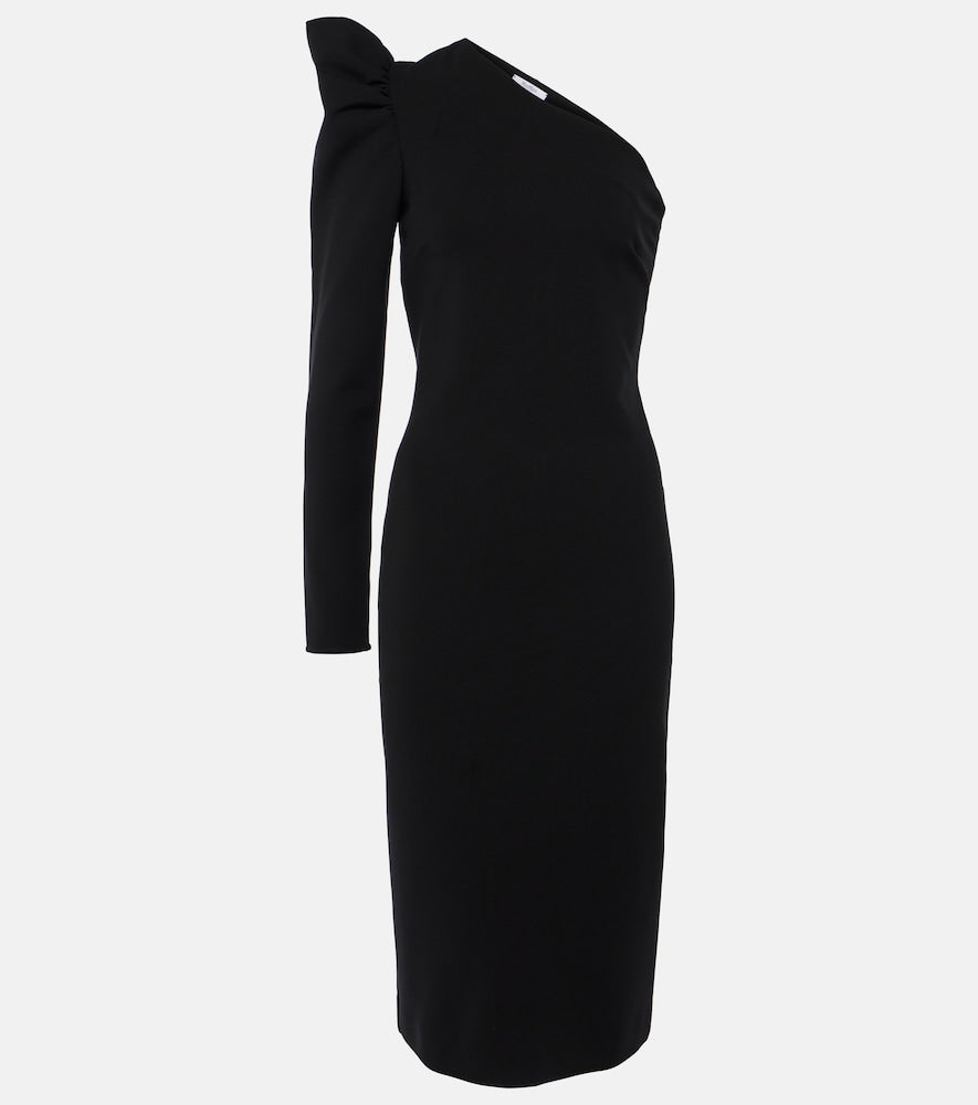 Max Mara One-shoulder ruffled midi dress. Max Mara 单肩荷叶边中长连衣裙