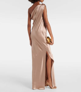 Max Mara Opera one-shoulder silk satin gown