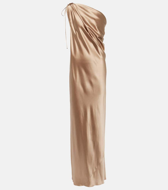 Max Mara Opera one-shoulder silk satin gown