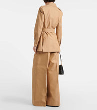 Max Mara Pacos belted cotton canvas jacket