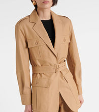 Max Mara Pacos belted cotton canvas jacket