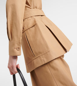 Max Mara Pacos belted cotton canvas jacket