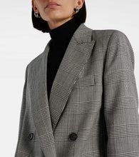 Max Mara Paniere houndstooth virgin wool blazer