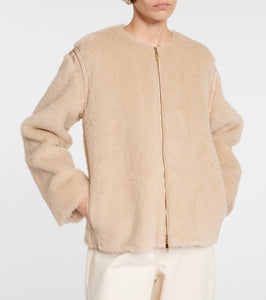 Max Mara Panno alpaca, wool and silk teddy jacket