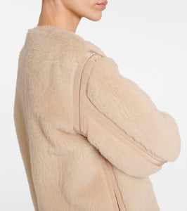 Max Mara Panno alpaca, wool and silk teddy jacket