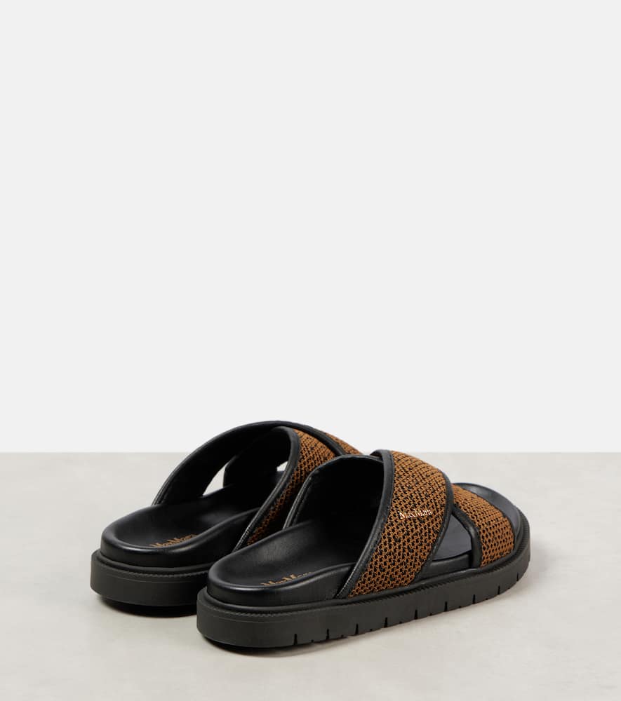 Max Mara Party raffia slides