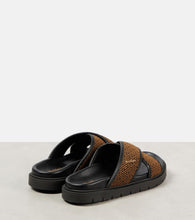 Max Mara Party raffia slides