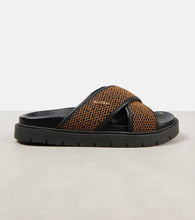 Max Mara Party raffia slides