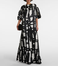 Max Mara Printed silk organza gown