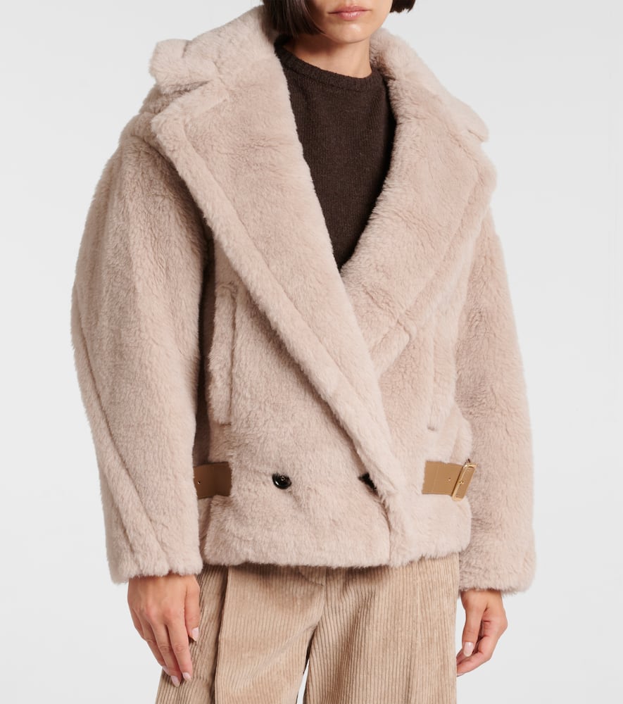 Max Mara Radice alpaca, wool, and silk teddy jacket