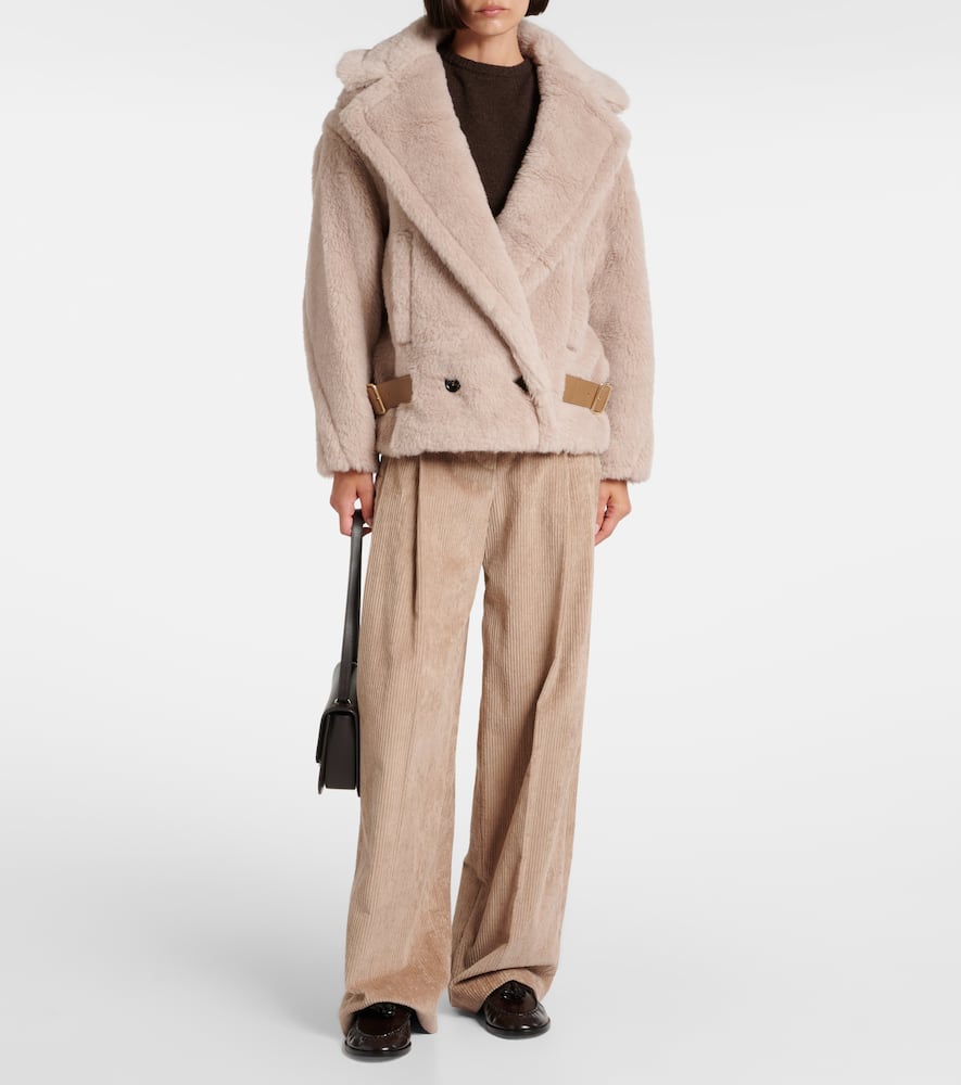 Max Mara Radice alpaca, wool, and silk teddy jacket