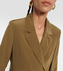 Max Mara Rosano belted silk blazer