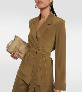 Max Mara Rosano belted silk blazer