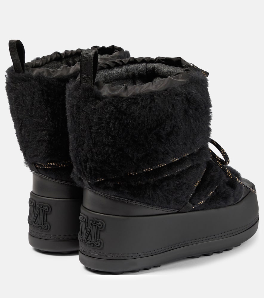 Max Mara Shearling-trimmed snow boots