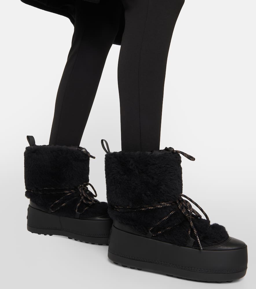 Max Mara Shearling-trimmed snow boots