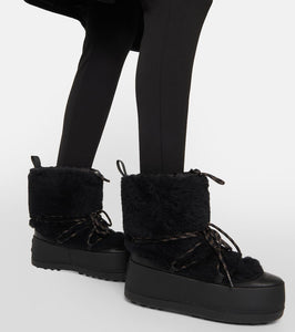 Max Mara Shearling-trimmed snow boots