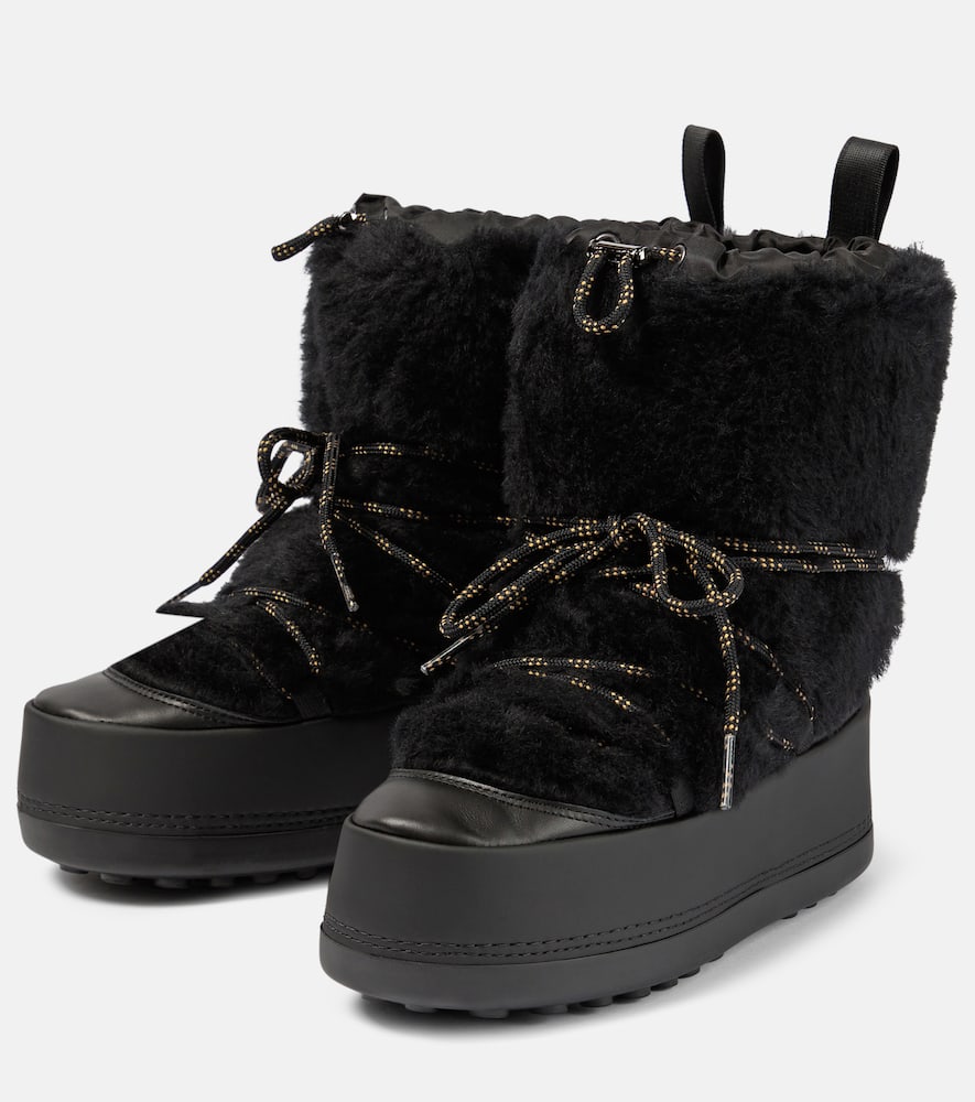 Max Mara Shearling-trimmed snow boots