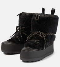 Max Mara Shearling-trimmed snow boots