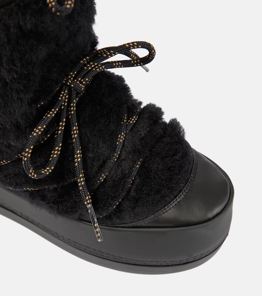 Max Mara Shearling-trimmed snow boots